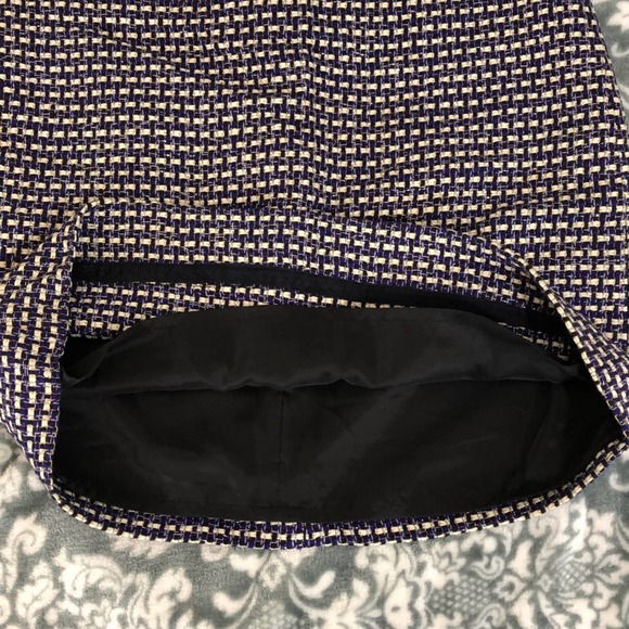 J Cew Silk Blend Tweed Mini Skirt Size 4 - Picture 8 of 11